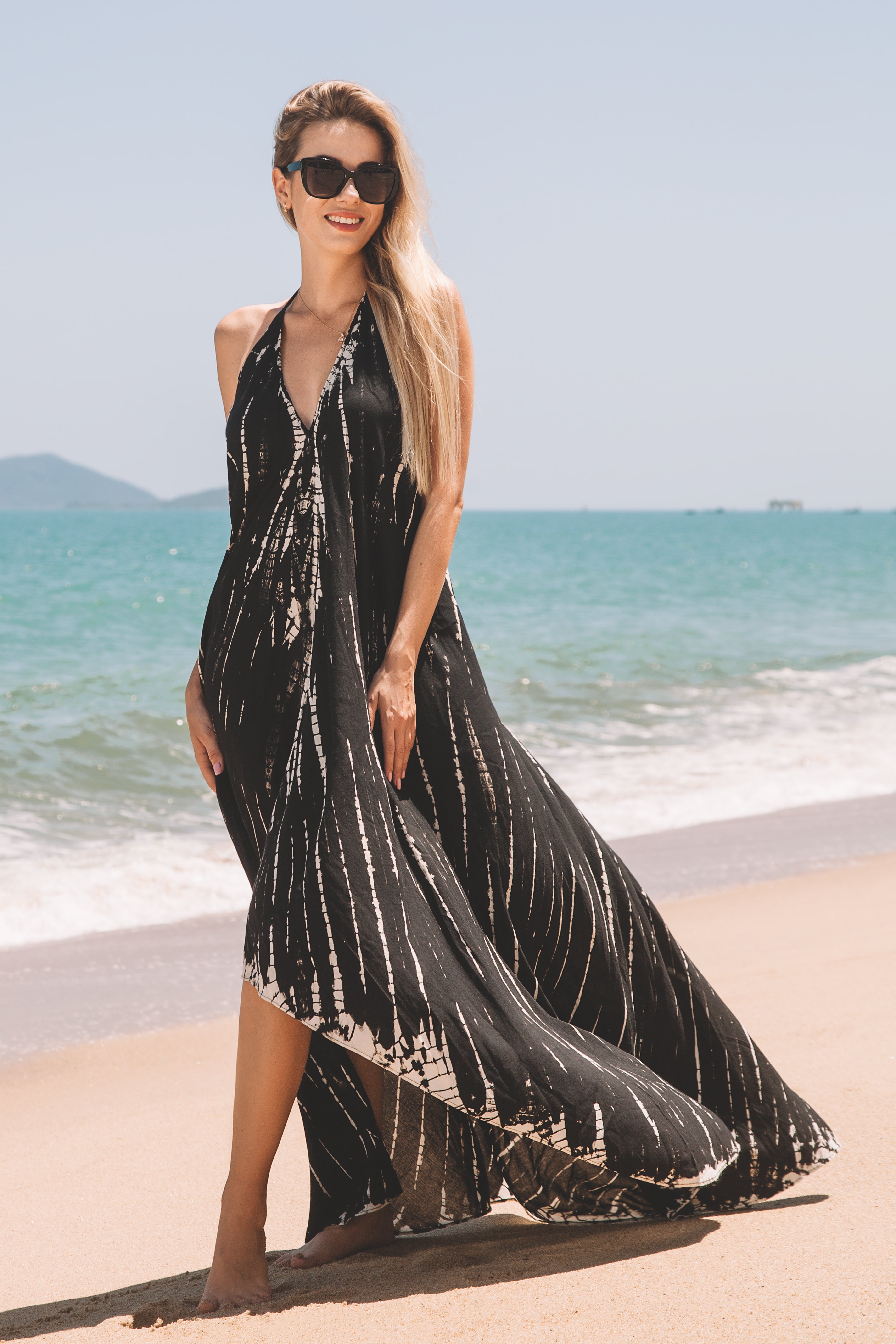 Midnight Breeze Maxi Dress