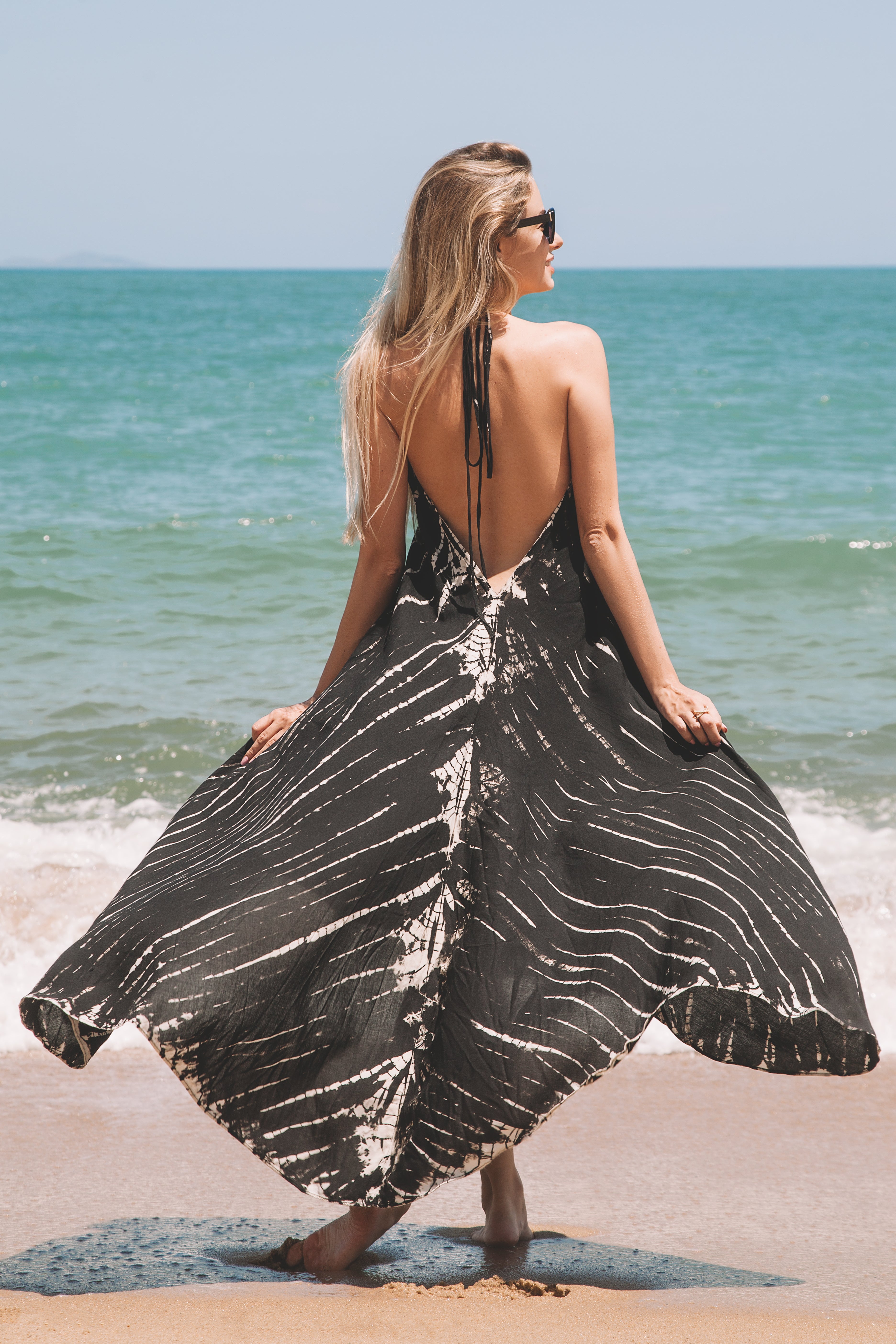 Midnight Breeze Maxi Dress
