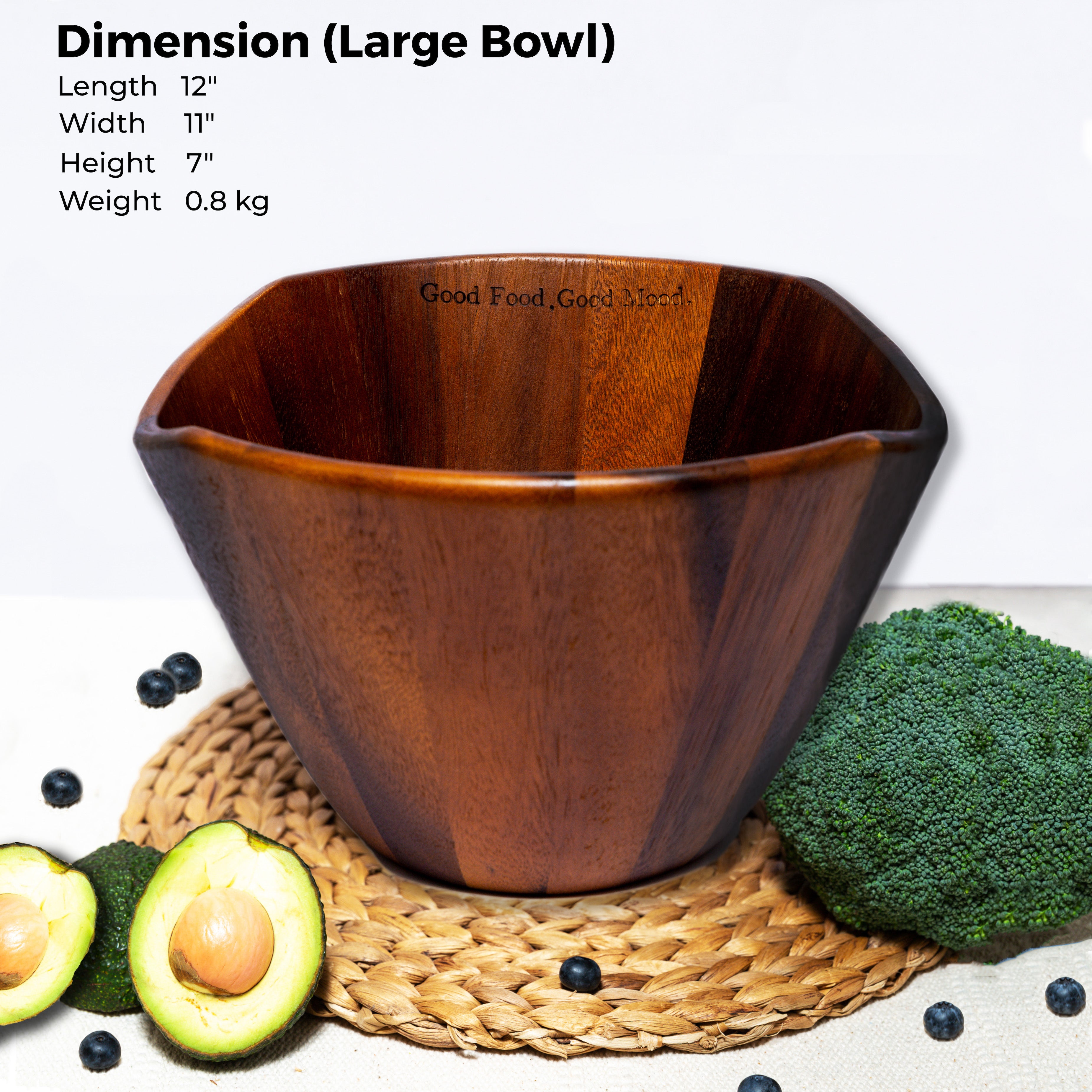 Large Premium Wooden Bowl